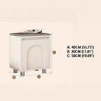 SOCE059 - Cream Style Entry Door Shoe Changing Stool and Shoe Cabinet image 2