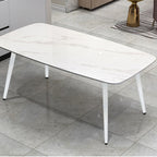 LDF023 - Modern Rectangular Rock Plate Dining Table image 0