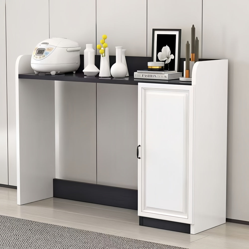 LDF020 - Space-Saving Folding Dining Table with Storage Rack