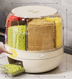 BOX001 - Divided Rotating Grain Rice Storage Box image 4