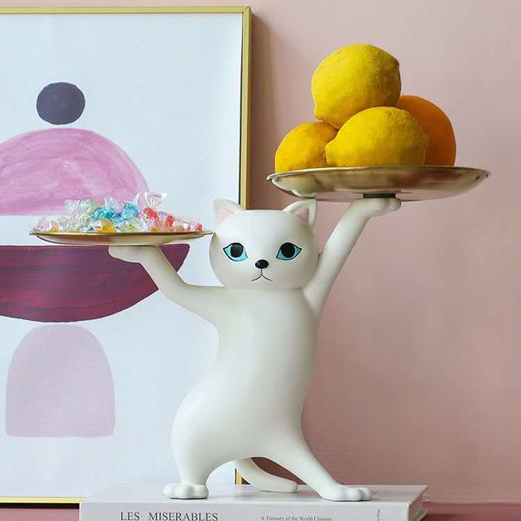 TYP339 - Creative Cat Figurine Desktop Tray – Key & Small Item Organizer image 2