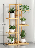 PS014 - Bamwood Modern Wood Plant Floor Stand image 4