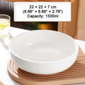 BOWL014 - White Ceramic Large Bowl – Classic Soup Bowl for Everyday Dining image 0
