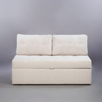 SOB022 - Modern Minimalist Cream Cloud Sofa image 0