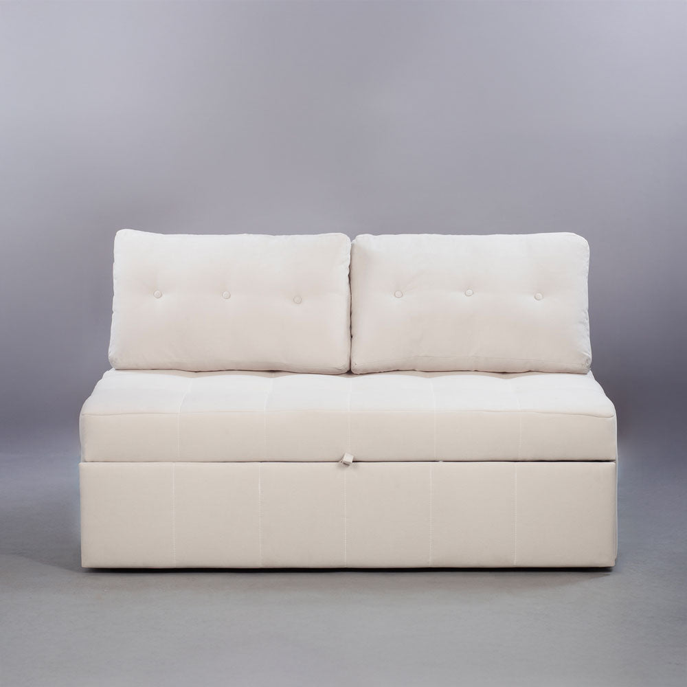 SOB022 - Modern Minimalist Cream Cloud Sofa image 0