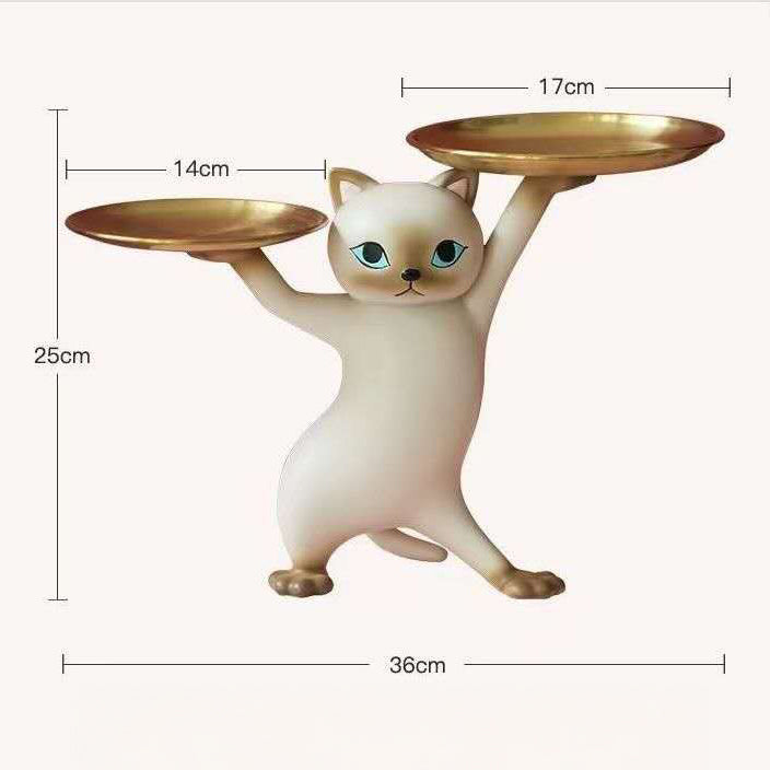 TYP339 - Creative Cat Figurine Desktop Tray – Key & Small Item Organizer image 5