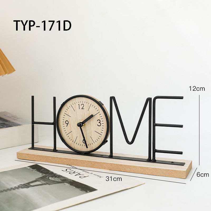 TYP-171 - Minimalist Creative Iron Art Letter Clock – Entryway, and Office Decor image 2