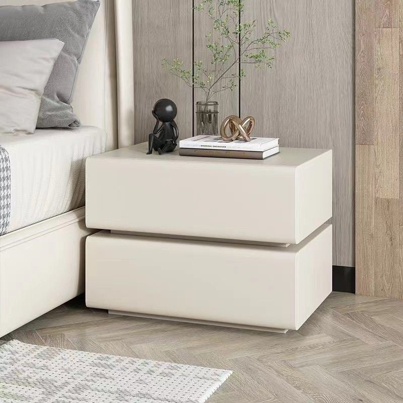 CBD021 - Modern Nightstand with Leather Wrap image 0