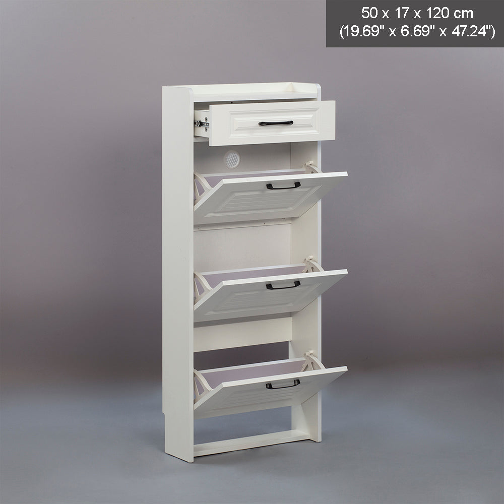 SOCE009 - Simply Modern Shoe Cabinet with Drawer and Top Storage image 7