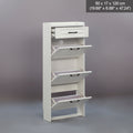 SOCE009 - Simply Modern Shoe Cabinet with Drawer and Top Storage image 7