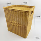 BAS010 - Square Woven Laundry Basket with Lid image 5