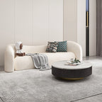 SOB031 - Cloud-Inspired Cream Style Bouclé Living Room Sofa image 0