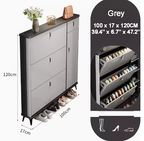 SOCE041 - Slim Entryway Shoe Cabinet with Flip Storage image 10