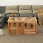 EDB039 - Modern Wood Side Table with Storage - End Table, Coffee Table image 1