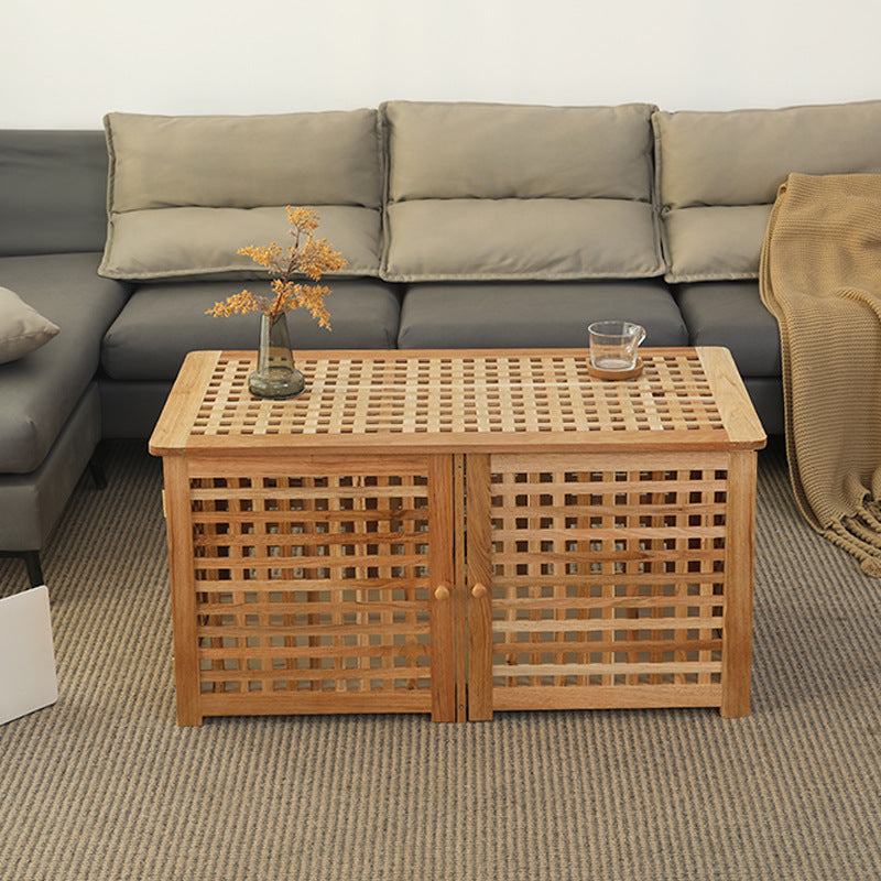 EDB039 - Modern Wood Side Table with Storage - End Table, Coffee Table image 1