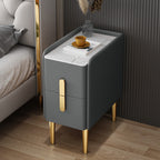 CBD022 - Ultra Narrow Solid Wood Bedside Cabinet with 2 Drawers image 1