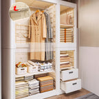 CC053 - Foldable Movable Wardrobe Multi-Layer Clothing Storage Cabinet image 1