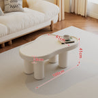 EDB046 - Modern Irregular Glass Coffee Table with Leather-Wrapped Edge image 6