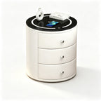 CBD036 - Round Smart Nightstand | Touch LED Light & Wireless Charging Panel image 7