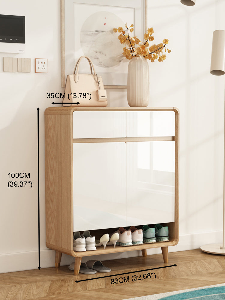 SOCE049 - Nordic Wood Door Entry Shoe Cabinet image 4