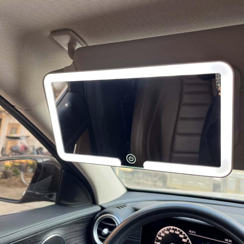 VAN004 - Car Sun Visor LED Makeup Mirror – Rechargeable, 3-Level Dimmable image 0
