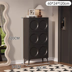 SOCE054 - Elegant French Cream 3 Flip-Down Doors Shoe Cabinet image 5