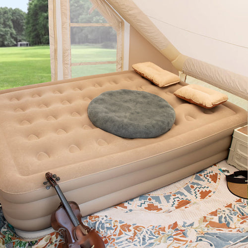 ARM002 - Camping Power Cable-Free Build-in Pump Air Mattress - High Version image 0