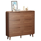 SOCE079 -  Walnut Look Shoe Cabinet - Ultra-Slim Walnut Entryway Organizer
