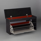 SOCE012 -  Craftsman Shoe Storage bench with Long Bench Seat image 11