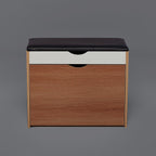 SOCE056 - Spacious Shoe Organizer Bench with Cushioned Top image 2