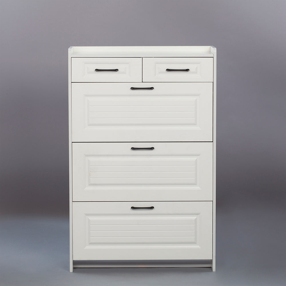 SOCE009 - Simply Modern Shoe Cabinet with Drawer and Top Storage image 3