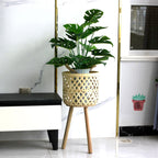 PS032 - Bamboo Fower Stand Living Room Floor-Standing Green Plant Flower Stand image 1