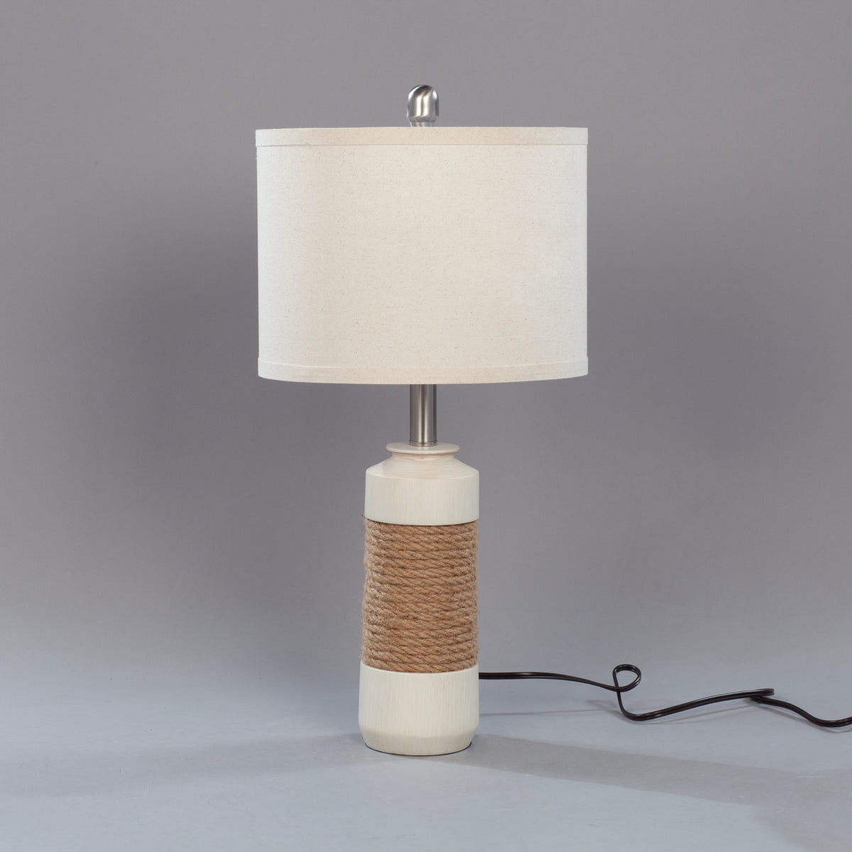FL004 - Vintage Farmhouse Rattan Table Lamps image 0
