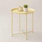 ST015 - Modern Minimalist Cream-Style Round Side Table image 0