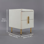 CBD023 - Ultra Narrow Solid Wood Bedside Cabinet with 2 Drawers image 2