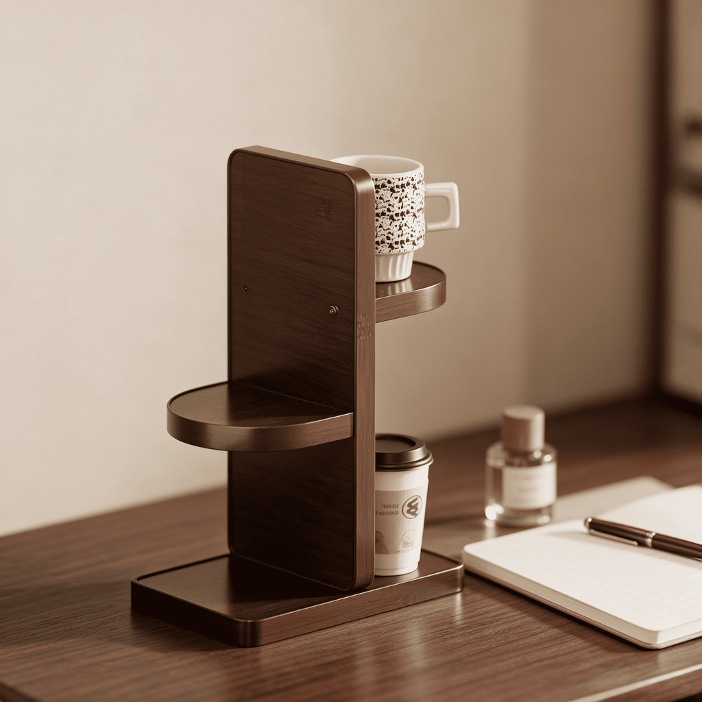 CSR004 - Amberch Modern Mug Tree Vertical Multi-Tier Coffee Station Organizer image 1