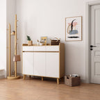 SOCE064 - Modern Nordic Wooden Shoe Cabinet with Drawers image 1