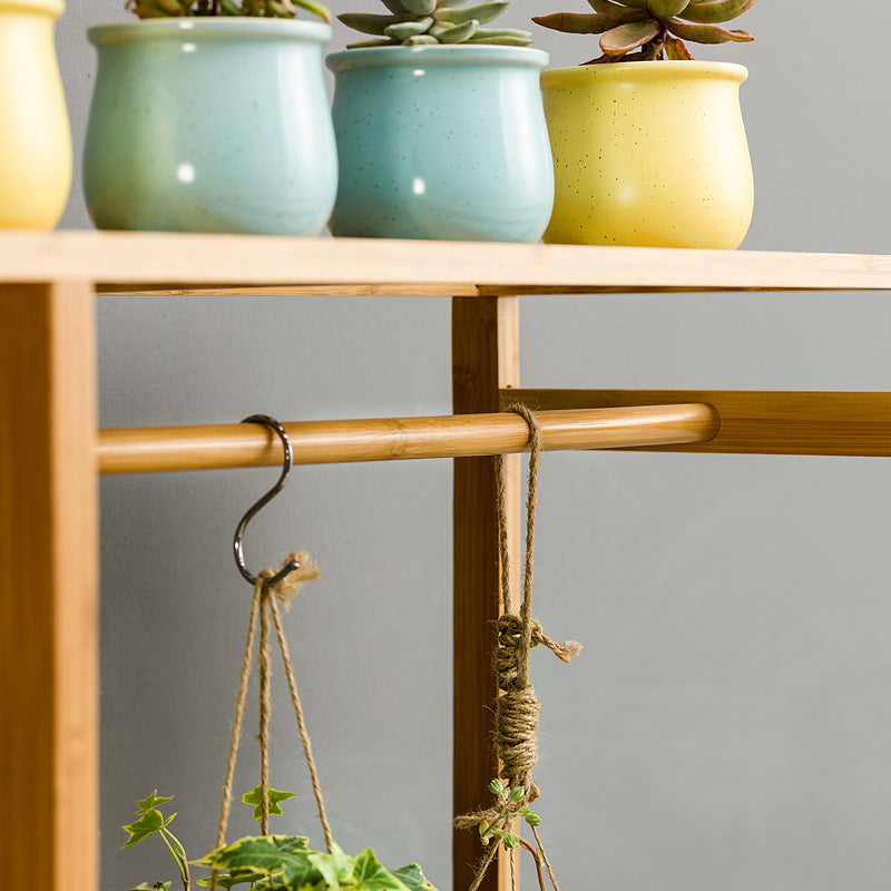 PS047 - Multi-Functional Bamboo Plant Stand – Display Rack image 2