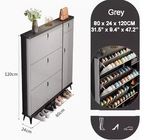 SOCE041 - Slim Entryway Shoe Cabinet with Flip Storage image 9