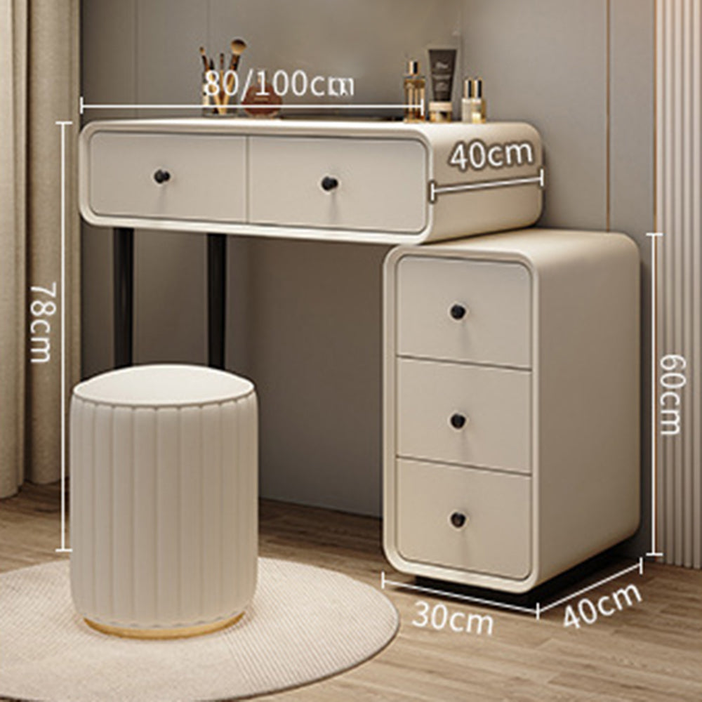 DR009 - Solid Wood Dressing Makeup Table with Side Cabinet image 7