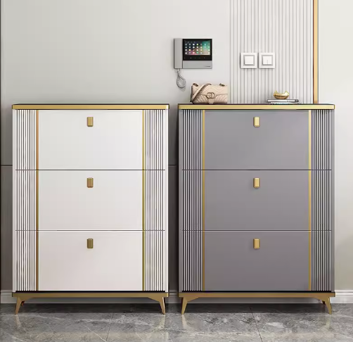 SOCE042 - Modern Minimalist Slim Shoe Cabinet image 0