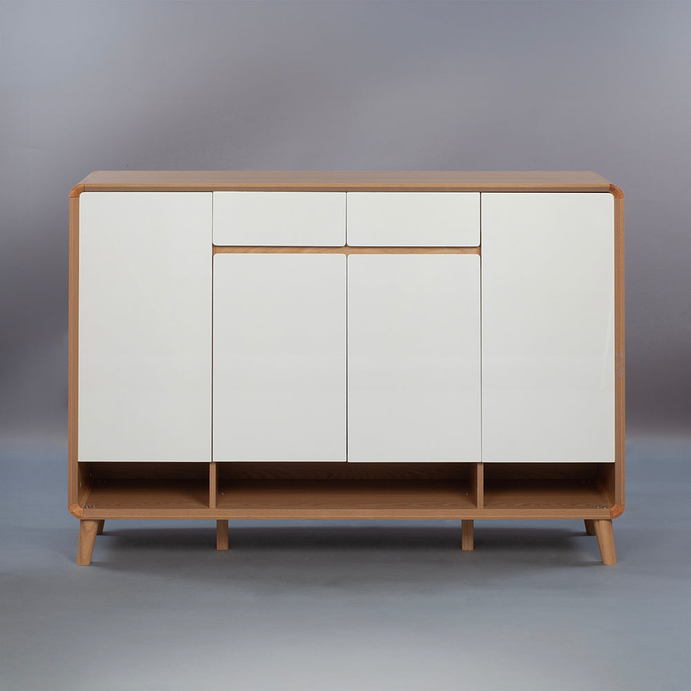 SOCE049 - Nordic Wood Door Entry Shoe Cabinet image 0