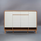 SOCE049 - Nordic Wood Door Entry Shoe Cabinet image 0