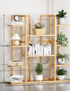 PS014 - Bamwood Modern Wood Plant Floor Stand image 11