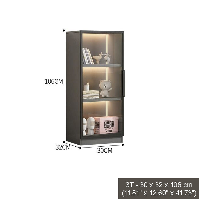 BS042 - Glass Door Display Cabinet – Bookshelf & Storage Unit for Living Room image 3