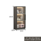 BS042 - Glass Door Display Cabinet – Bookshelf & Storage Unit for Living Room image 3