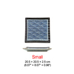 DISH008 - Wave Pattern Ceramic Square Plate | Flat Dinner & Serving Dish image 3
