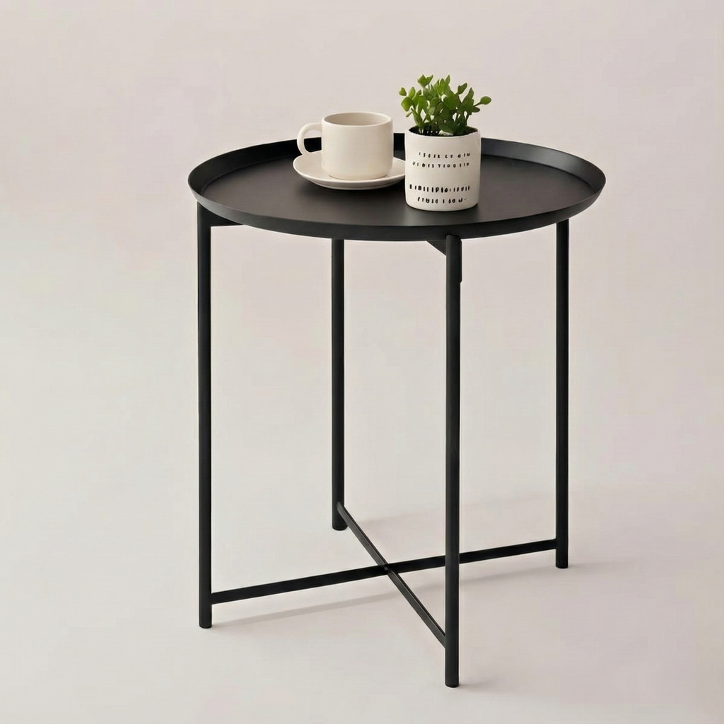 ST015 - Modern Minimalist Cream-Style Round Side Table image 3