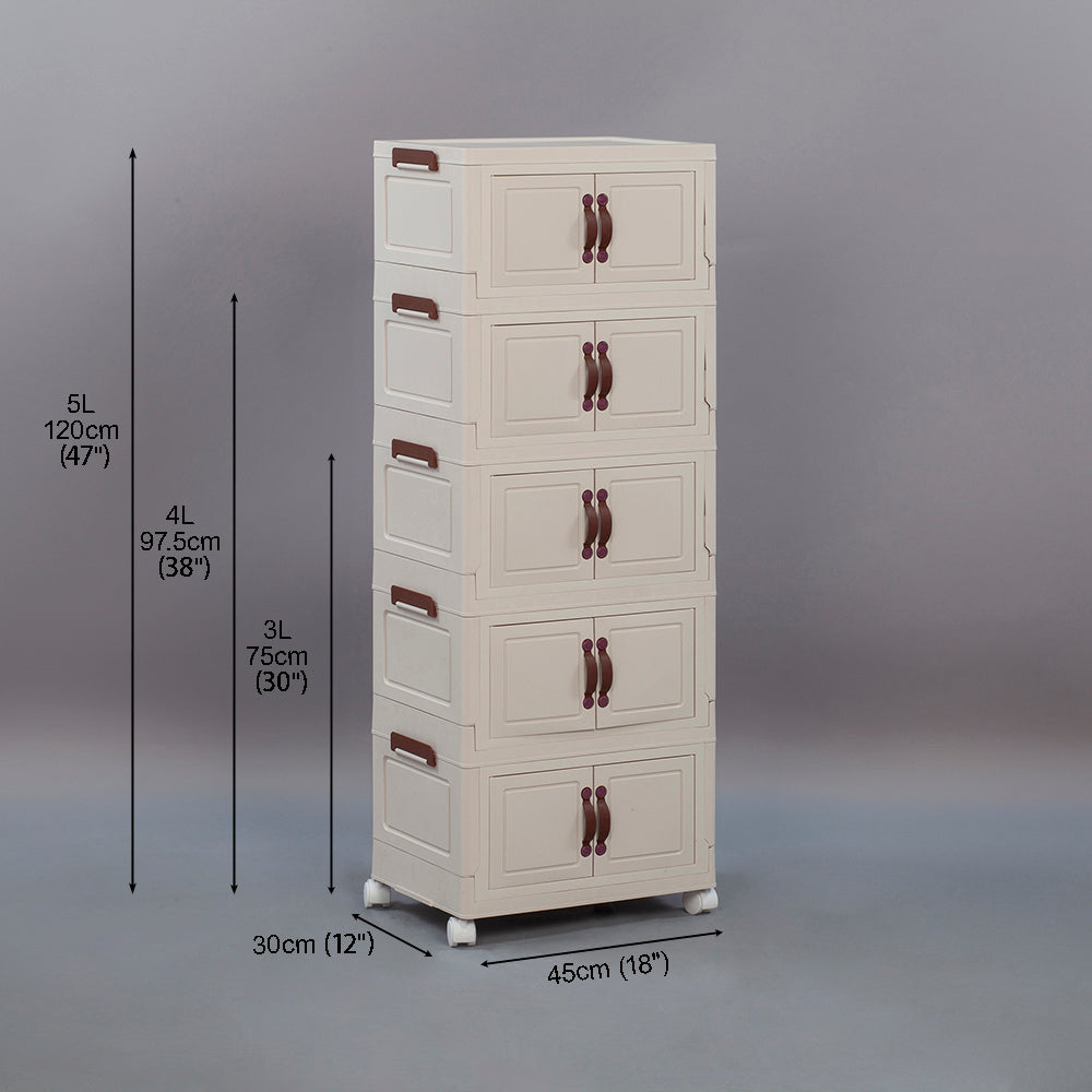 BS026 - Installation-Free Solid Color Multi-Layer Storage Cabinet image 11