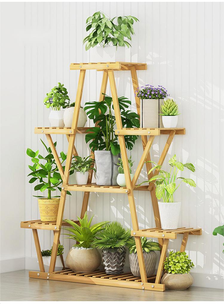 PS023 Bamwood Multi-Layer Plant Floor Stand image 1